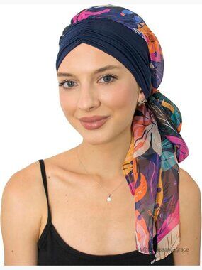 Lightweight Bamboo Viscose Chemo Headwrap Turban for Women One Size